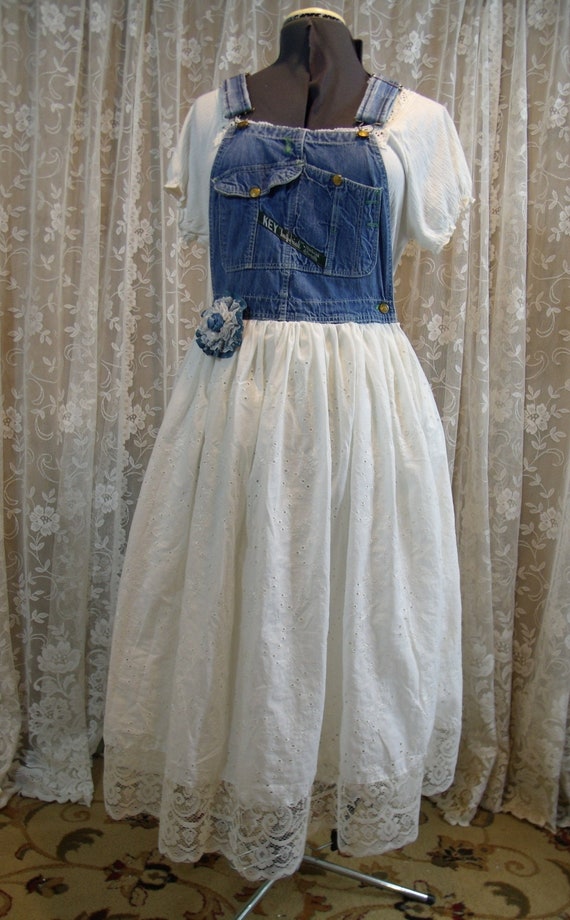 knee length dresses for ladies Snow Washed Corduroy Overall Dress main image 1