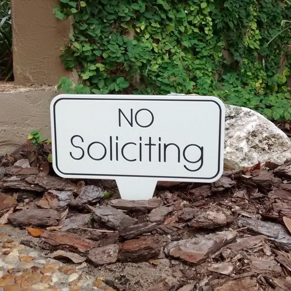 No Soliciting, No Soliciting Sign, No Soliciting Yard Sign, No Soliciting door sign, Engraved Door Sign, Front Door Sign, Custom Yard Sign