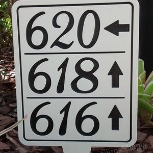 Arrow Address Sign, House Number with Arrow, House Number with Arrow Sign, Street Address Sign Arrow, Vertical House Number, Number Plaque