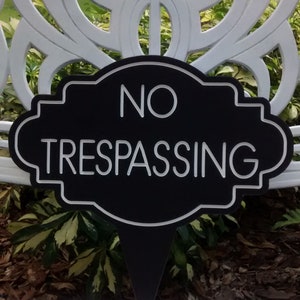 No Trespassing, No Trespassing Sign, No Trespassing Yard Sign, Outdoor Yard Sign, Door Sign, Weatherproof Sign, Caution Sign, Yard Sign