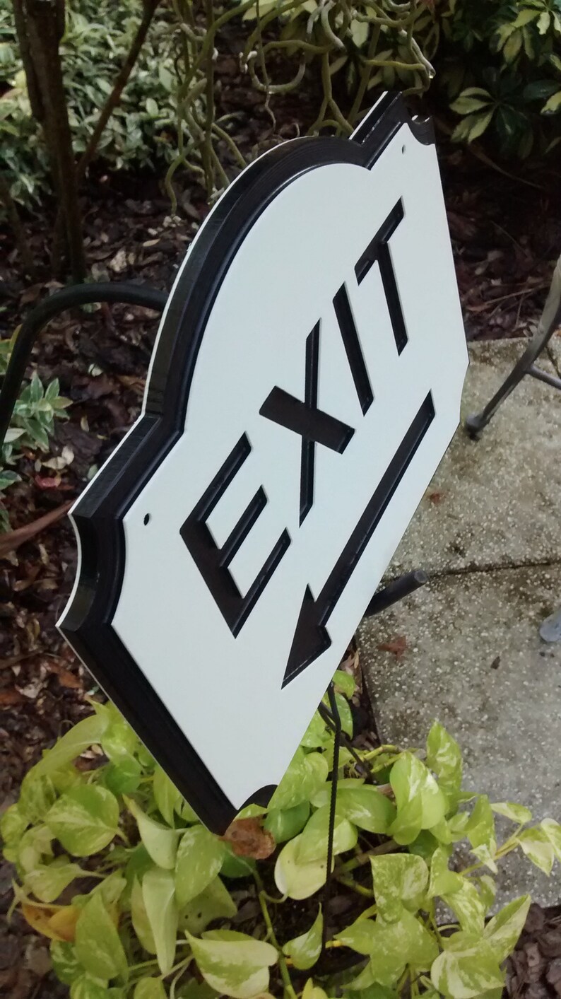 Exit Sign Shop Sign Business Sign Signs With Arrows Office Etsy