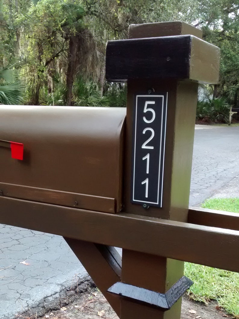 Post Numbers Post Plaque Post Address Sign Mailbox Post Etsy