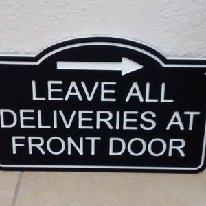 Please Leave Packages at Front Door Sign Leave All Deliveries - Etsy