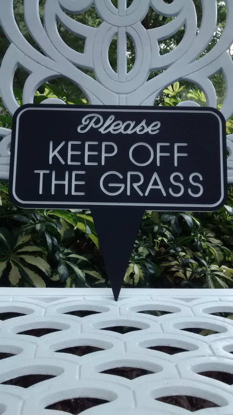 Keep off the Grass, Please keep off the grass, Outdoor Signs, Weatherproof Sign, Owners Signs, Yard Sign, Property Sign, Informational Sign image 2