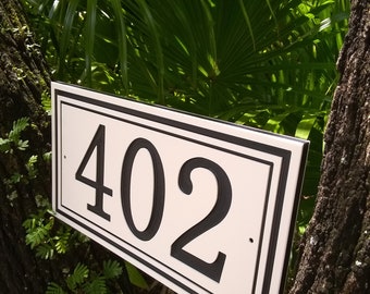 House Numbers Plaque Medium Size, Address Plaque, House Number, Address Sign, Weatherproof. Personalized Community Directional Information.