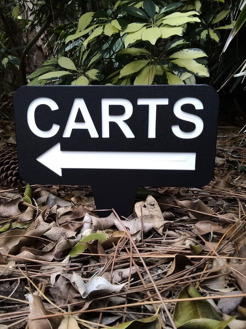 Custom Golf Course Signs, Carts With Arrow Signage. - Etsy