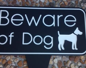 Beware of Dog Sign, Beware of Dog, Beware of Dog Yard Sign. Beware of Dog Lawn Sign, Animal Sign, Pet Sign, Warning Sign, Property Sign