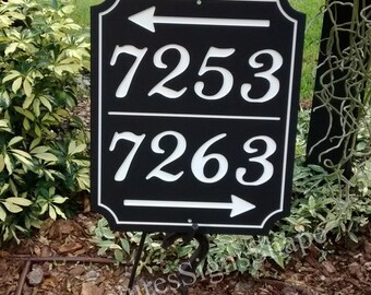 House number with Arrow, Address Number, Address Number Sign, House Number Sign, Address Sign for house, Engraved Sign, House Plaque, Signs