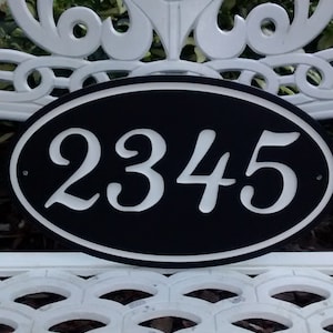 Custom Oval Address Sign, Custom House Numbers, Home Address, Home Address Sign, Home Address Plaque, Home Number, Personalized Address