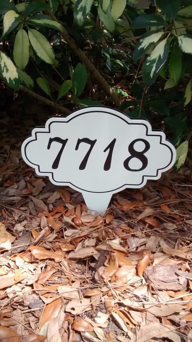 Fancy House Number Sign Etsy