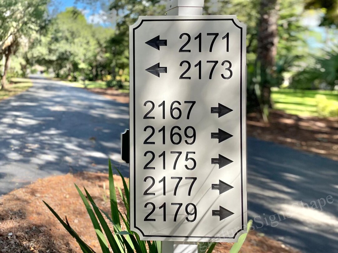 House Numbers With Arrow, Address Numbers, Address Numbers Sign, House ...