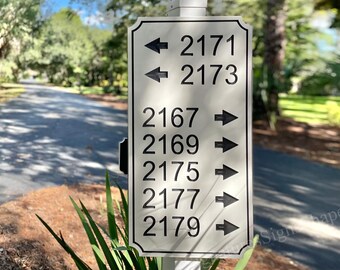 House numbers with Arrow, Address Numbers, Address Numbers Sign, House Number Sign, Address Sign for house, Engraved Sign, House Plaque