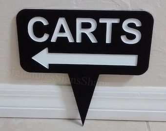 Golf Course Signs, Outdoor Sign Business, Weatherproof signs, Golf Course Carts Sign, Carts with Arrow, Maintenance Sign, Golf Tools, Signs