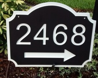 Arrow Address Sign, House Number with Arrow, House Number with Arrow Sign, Street Address Sign Arrow, Vertical House Number, Number Plaque