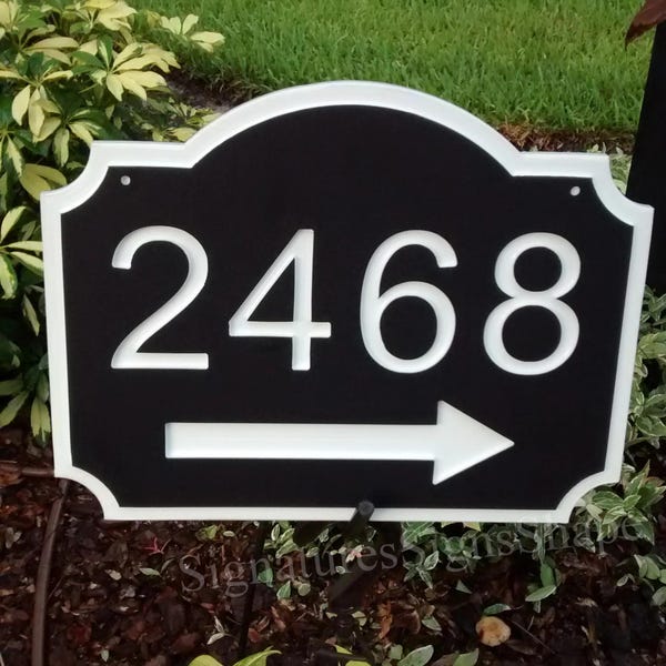 Arrow Address Sign, House Number with Arrow, House Number with Arrow Sign, Street Address Sign Arrow, Vertical House Number, Number Plaque