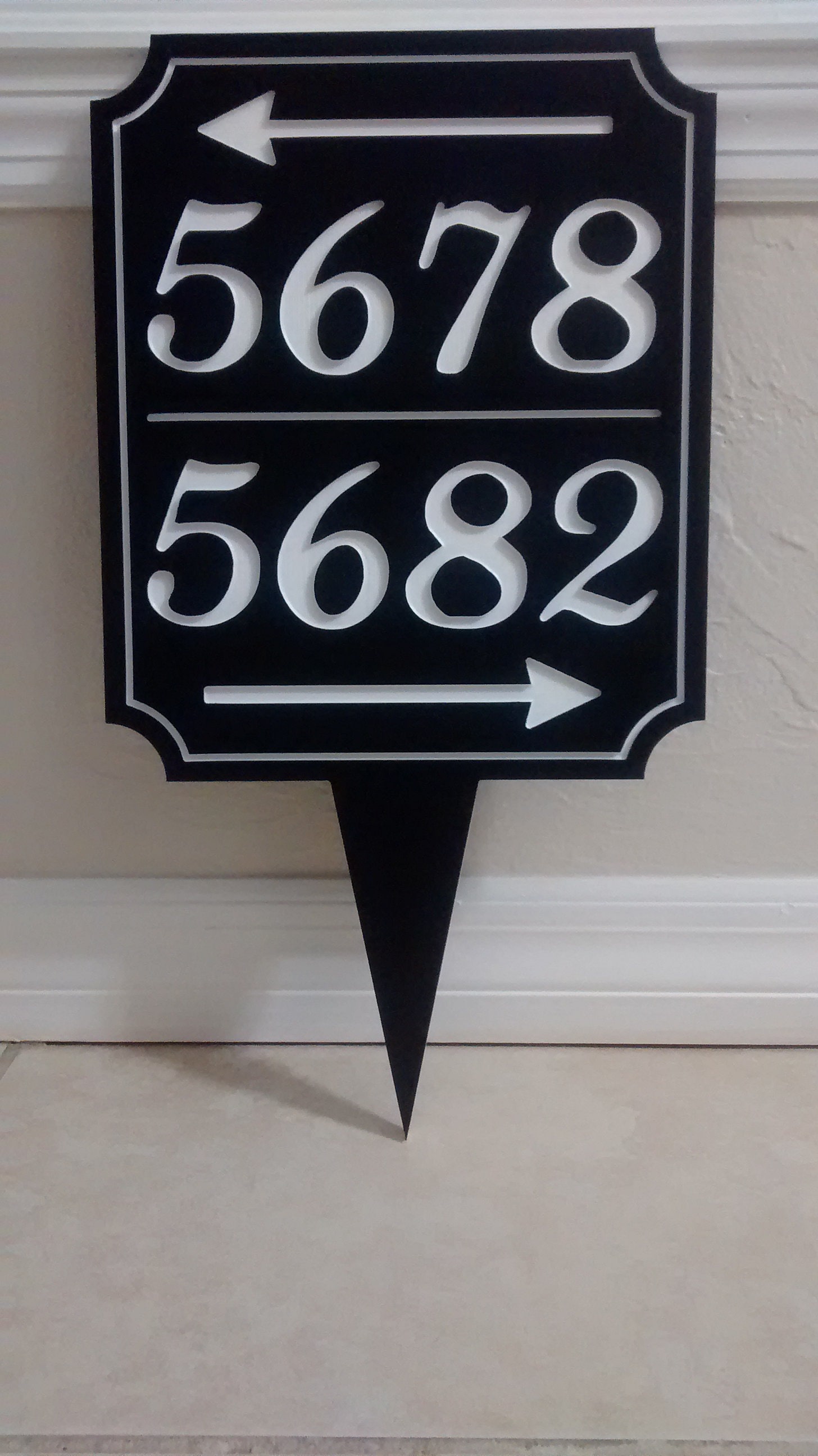 House numbers with Arrow Personalized address Sign Custom Etsy