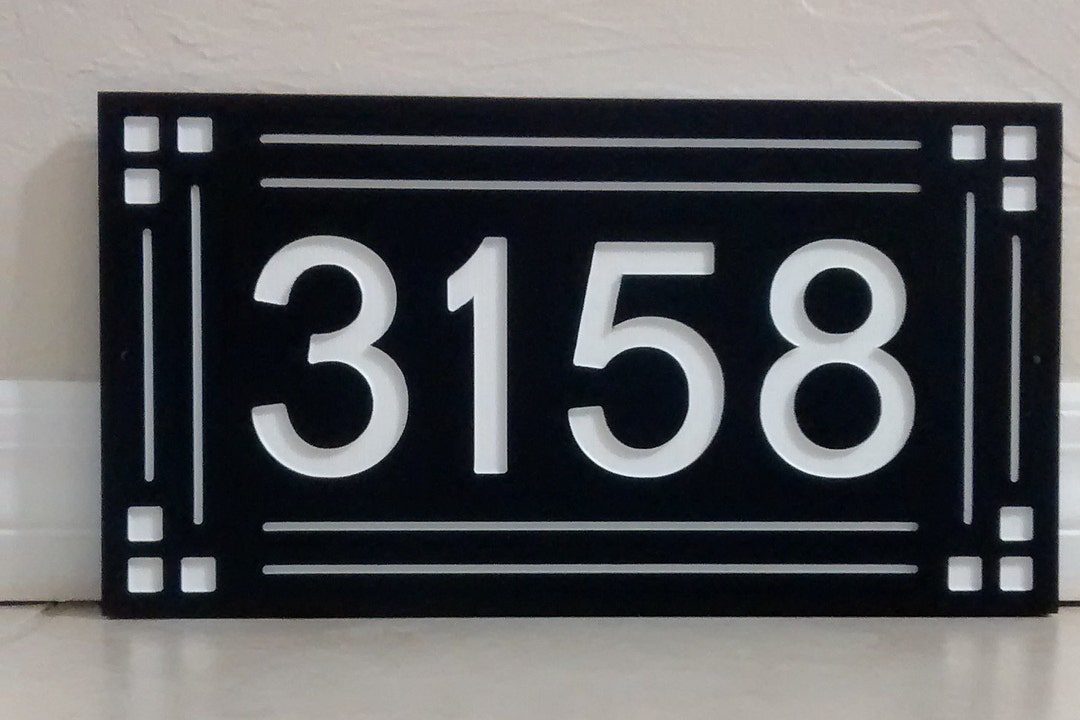 House Number, House Number Plaque, Address Sign, House Number Yard Sign ...