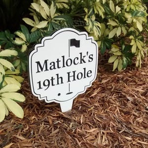 19th Hole Sign, Personalized Golf Sign, Golf 19th Hole Custom Name Sign, Outdoor Golf Course Sign for Men, Man Cave Sign. Bar Sign, Dad Gift