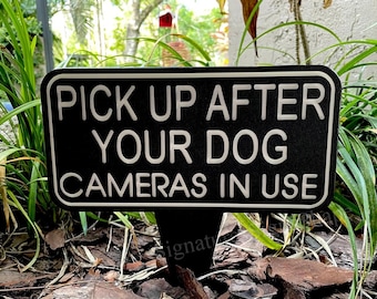 Señal de excremento de perro, señal para perro, frene a su perro, por favor, limpie los excrementos de su mascota, señal de limpiar los excrementos de su perro, señal para césped de perro, recoja los excrementos, señal para mascotas