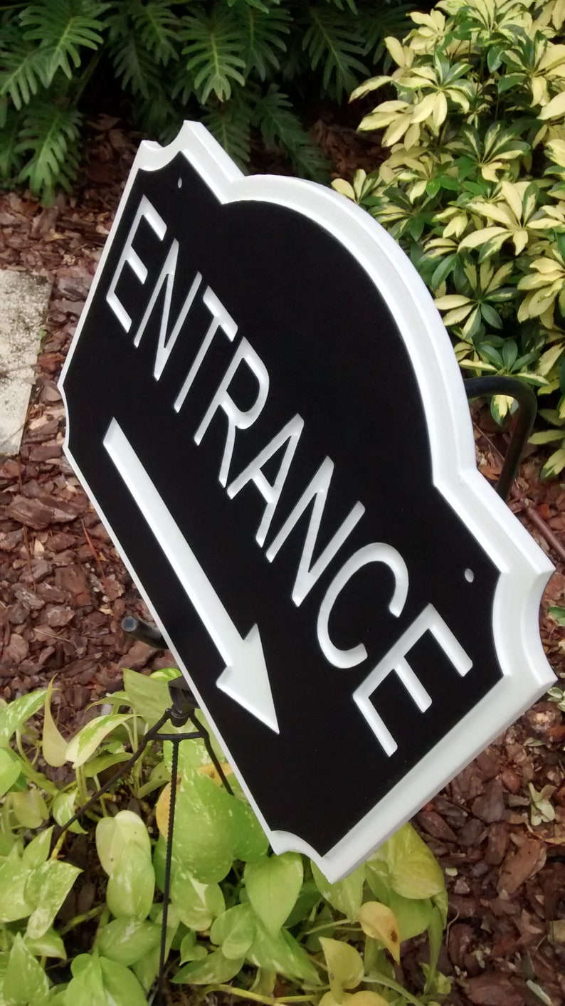 Small Entry Sign Entrance Sign, Shop Sign, Business Sign, Signs With Arrows, Office ...