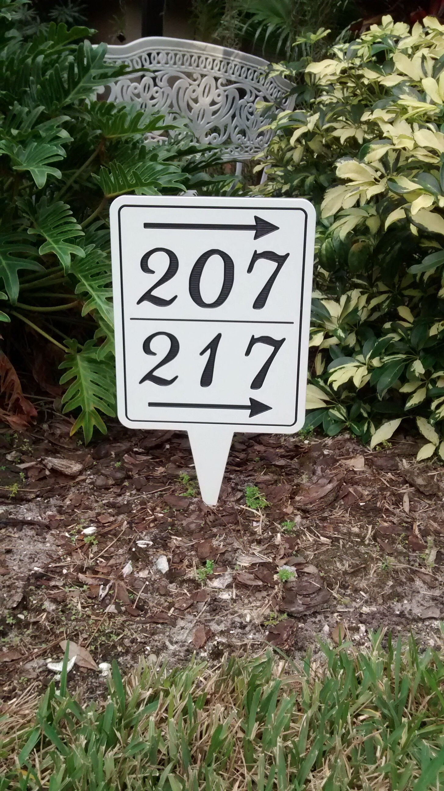 House numbers with Arrow Personalized address Sign Custom Etsy
