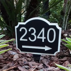 Arrow Address Sign, House Number with Arrow, House Number with Arrow Sign, Street Address Sign Arrow, Vertical House Number, Number Plaque