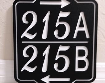 Multiple Addresses Shared Driveway Sign, Custom House Numbers Directional Home Plaque.