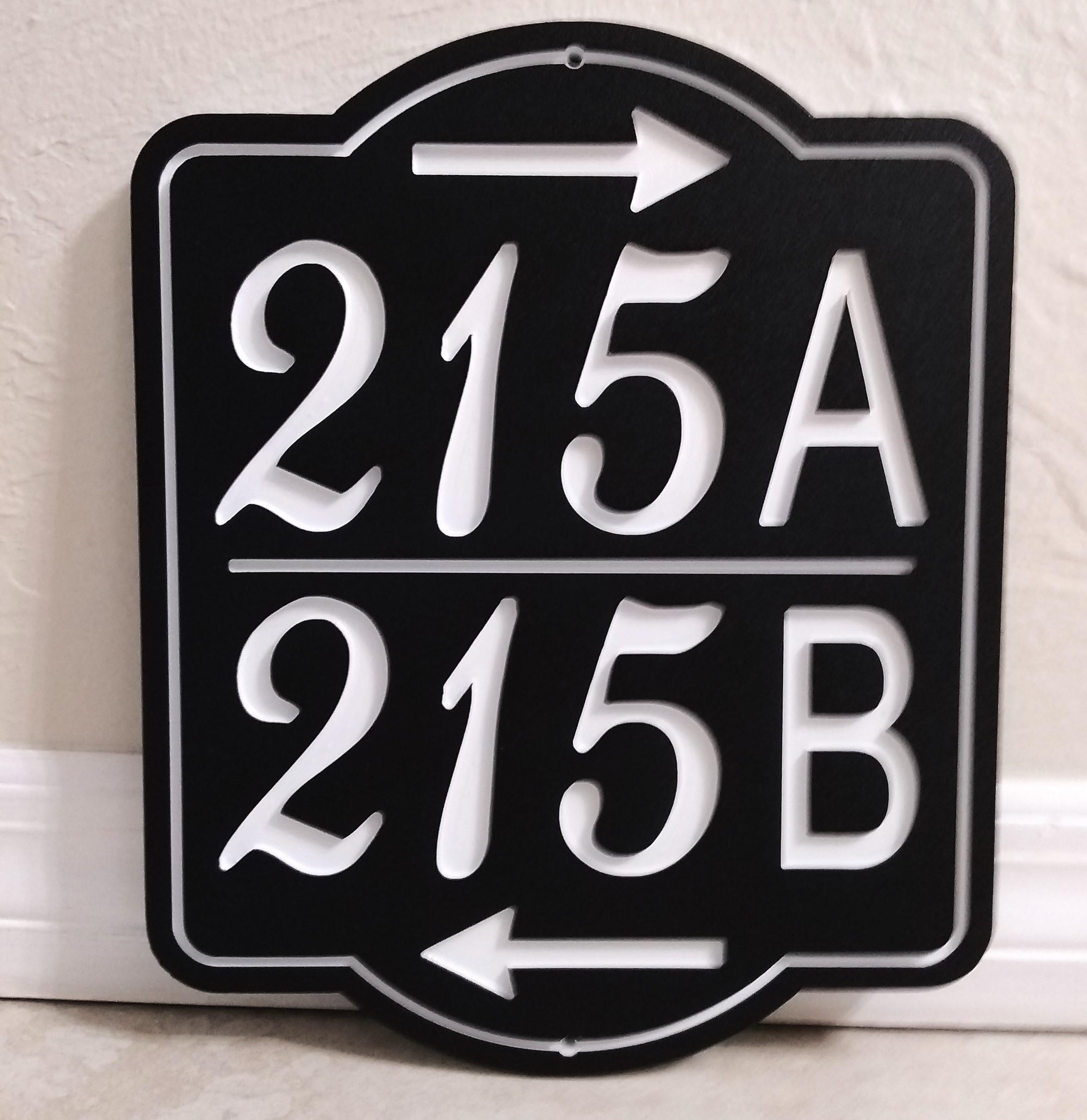 Multiple Addresses Shared Driveway Sign, Custom House Numbers