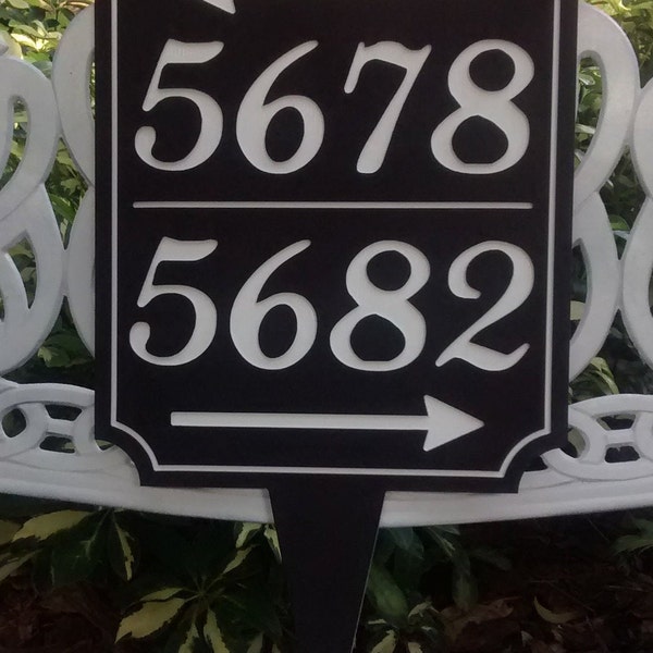 Arrow Address Sign, House Number with Arrow, House Number with Arrow Sign, Street Address Sign Arrow, Vertical House Number, Number Plaque