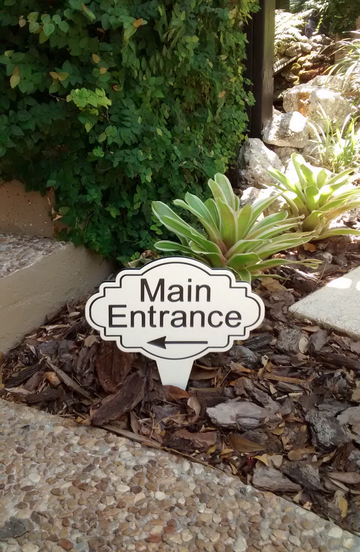Entrance Sign, Directional Sign, Enter Sign, Business Signage, Front Door Entrance, Enter Here, Enter Sign with Arrow, Weatherproof Sign
