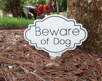 Dog Sign, Pet Sign, Warning Sign, Puppy Sign, Beware of Dogs Sign, Doggie Decor, Weatherproof Outdoor Sign Warning Plaque, Outdoor Yard Sign