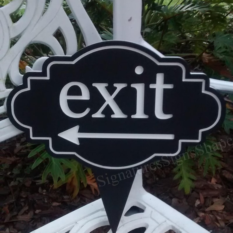 Exit Sign With Arrow - Etsy