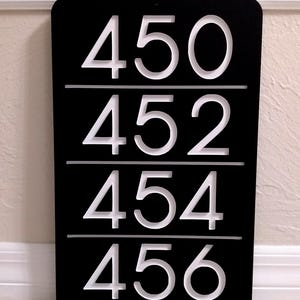 Building Office Multiple Address Directory, Villa Hotel Unit Sign, Wall Plaque Condo Numbers, Apartment Addresses Sign, Large 10" x 16" size