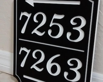 House numbers with Arrow, Address Numbers, Address Numbers Sign, House Number Sign, Address Sign for house, Engraved Sign, House Plaque