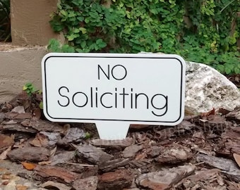 No Soliciting, No Soliciting Sign, No Soliciting Yard Sign, No Soliciting door sign, Engraved Door Sign, Front Door Sign, Custom Yard Sign