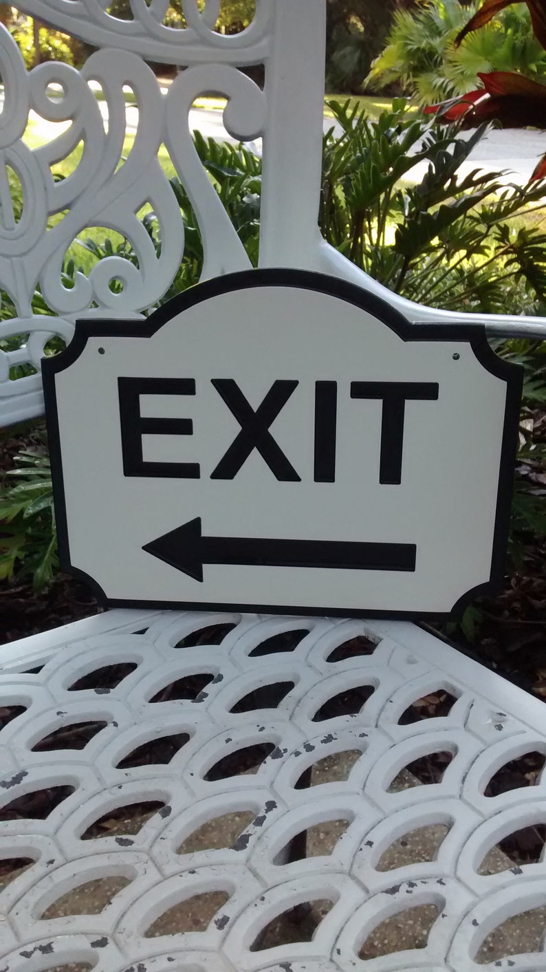 Exit Sign Shop Sign Business Sign Signs With Arrows Office Etsy