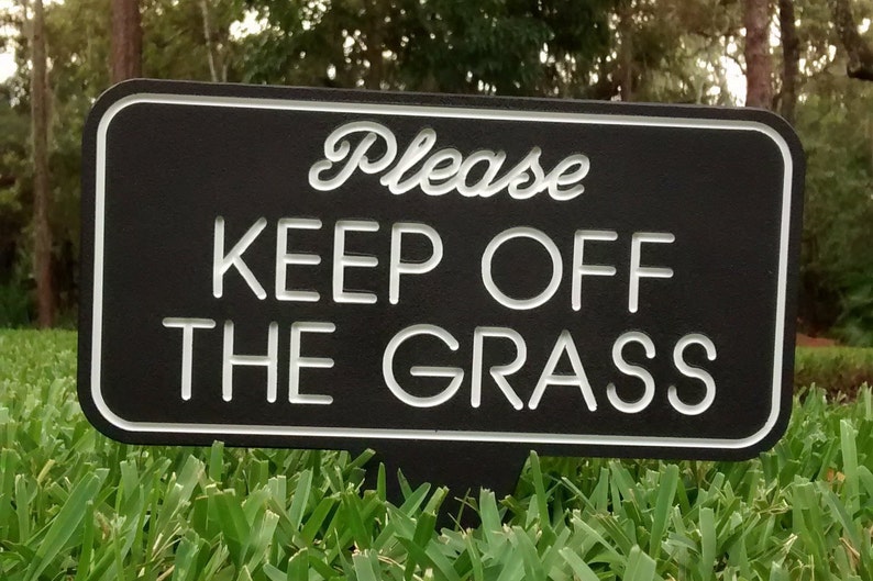 Keep off the Grass, Please keep off the grass, Outdoor Signs, Weatherproof Sign, Owners Signs, Yard Sign, Property Sign, Informational Sign image 6