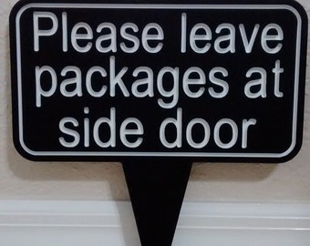 Please Leave Packages Here Sign, Delivery Sign, UV Protected Laminated Material, Weatherproof.