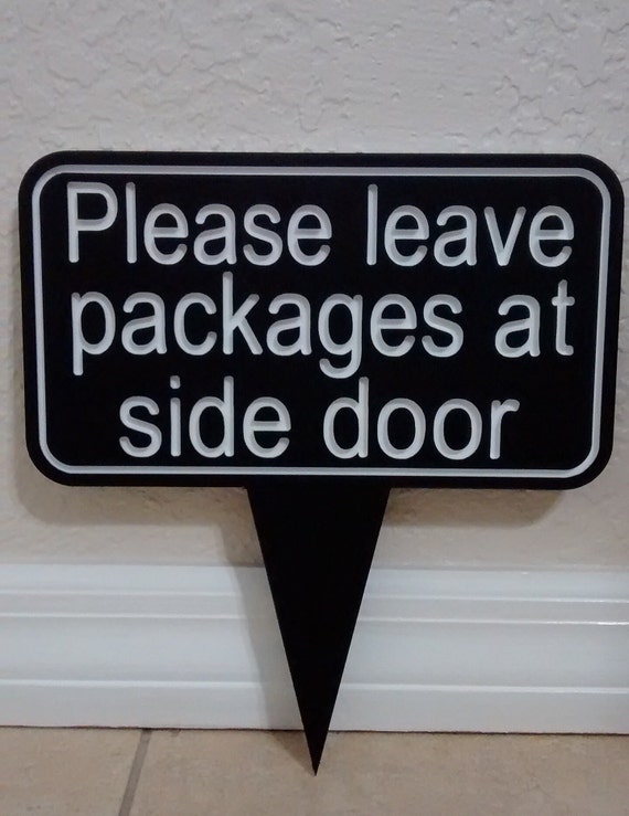 Please Leave Packages Here Sign, Delivery Sign, UV Protected Laminated Material, Weatherproof.