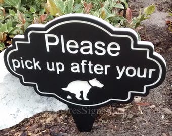 Dog Poop Sign, Dog Sign, Curb Your Dog, Please Clean Up After Your Pet, Clean Up After Your Dog Sign, Dog Lawn Sign, Pick Up Poop, Yard Sign