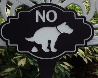 No Pooping Dog Sign, No Pooping, No Pooping Yard Sign, No Pooping Lawn Sign, No Dog Pooping Garden Stake, No Pooping Yard Art, Dog Sign