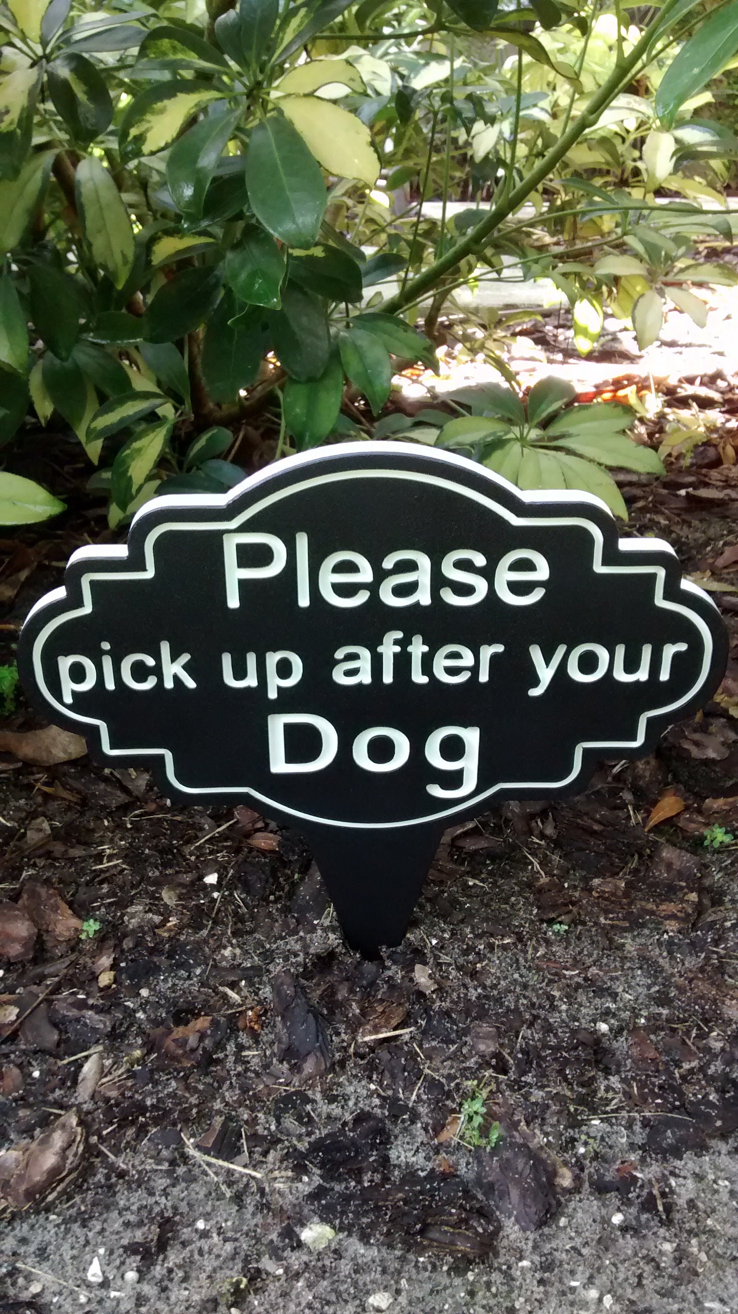 Curb Your Dog Sign Etsy