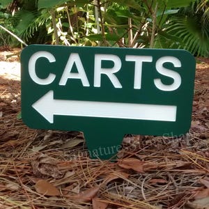 Golf Course Signs, Outdoor Sign Business, Weatherproof signs, Golf Course Carts Sign, Carts with Arrow, Maintenance Sign, Golf Tools, Signs