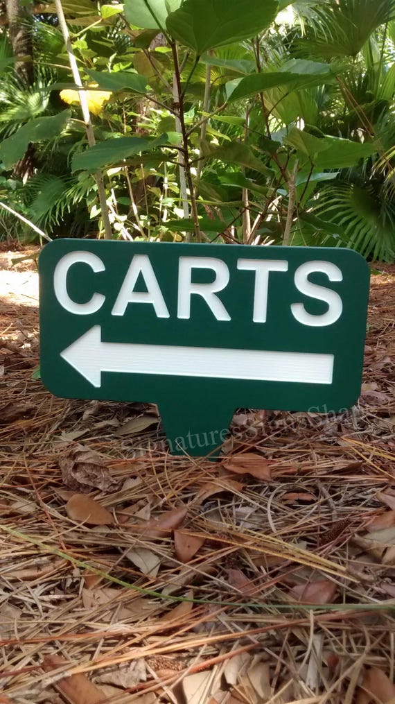 Golf Course Signs, Outdoor Sign Business, Weatherproof signs, Golf Course Carts Sign, Carts with Arrow, Maintenance Sign, Golf Tools, Signs