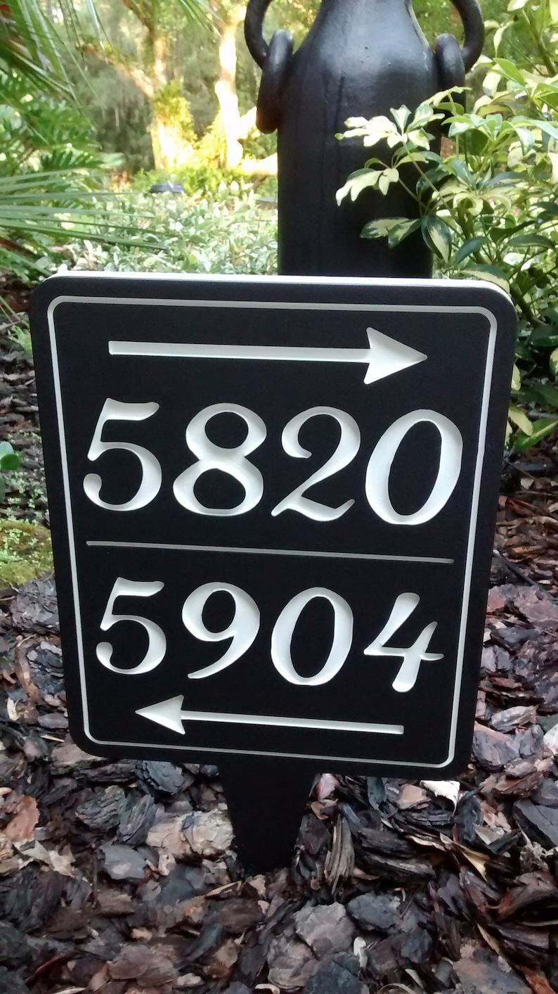 Arrow Address Sign House Number With Arrow House Number With Etsy