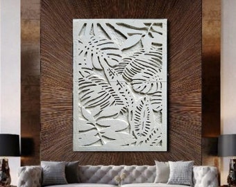 By ShieldsandBronne Stone finish wall sculpture modern minimalist relief 3d wall art