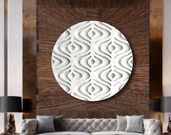 By ShieldsandBronne Stone finish wall sculpture modern minimalist relief 3d wall art