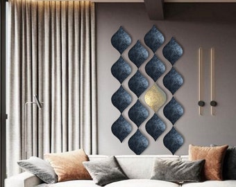 by ShieldsandBronne Stone finish wall sculpture modern minimalist multi panel relief 3d wall art