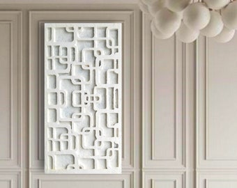 By ShieldsandBronne Stone finish wall sculpture modern minimalist relief 3d wall art