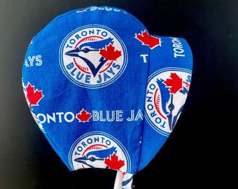 Toronto Blue Jays Baby Bonnet, Baseball Baby Sun Bonnet, Blue Jays Baby Hat for Boys and Girls, Toronto Blue Jays Baby Sunbonnet Gift